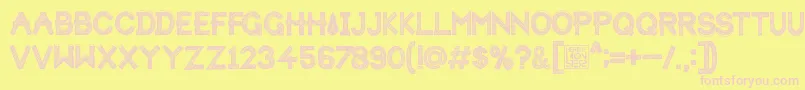 HbmForistaSketchyPersonalUseOnly Font – Pink Fonts on Yellow Background