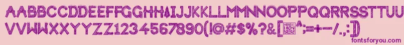 HbmForistaSketchyPersonalUseOnly-Schriftart – Violette Schriften auf rosa Hintergrund