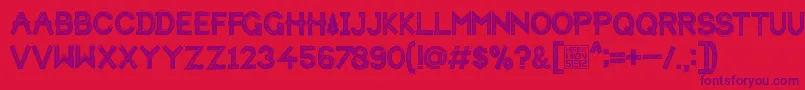 HbmForistaSketchyPersonalUseOnly Font – Purple Fonts on Red Background