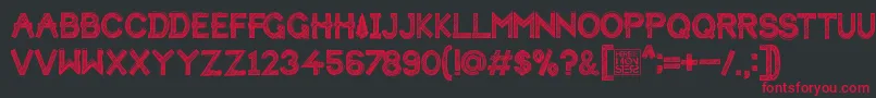 HbmForistaSketchyPersonalUseOnly Font – Red Fonts on Black Background