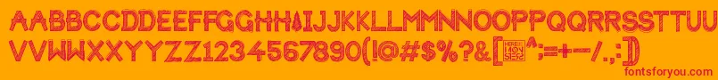 HbmForistaSketchyPersonalUseOnly Font – Red Fonts on Orange Background