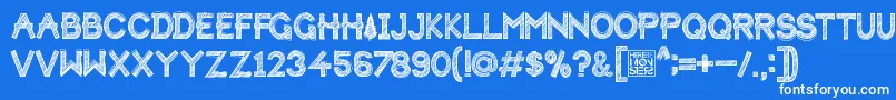 HbmForistaSketchyPersonalUseOnly Font – White Fonts on Blue Background