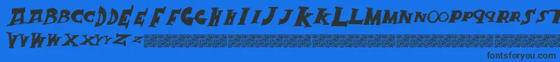 Шрифт Crackking – чёрные шрифты на синем фоне