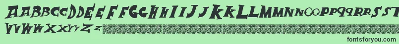 Crackking Font – Black Fonts on Green Background