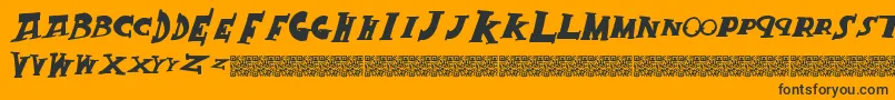 Crackking Font – Black Fonts on Orange Background
