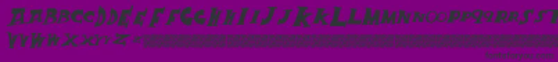 Crackking-Schriftart – Schwarze Schriften auf violettem Hintergrund