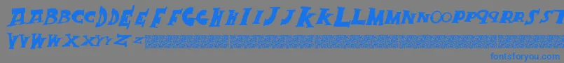 Crackking Font – Blue Fonts on Gray Background