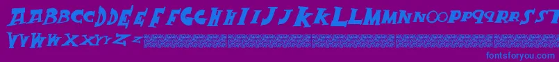 Crackking Font – Blue Fonts on Purple Background