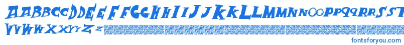 Crackking-Schriftart – Blaue Schriften auf weißem Hintergrund