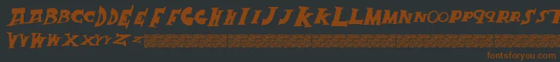 Crackking Font – Brown Fonts on Black Background