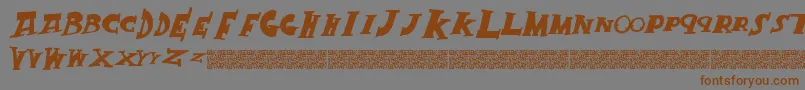 Crackking Font – Brown Fonts on Gray Background