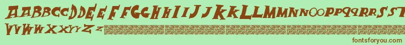 Crackking Font – Brown Fonts on Green Background