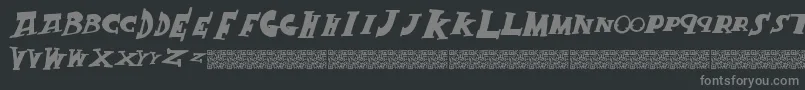 Crackking Font – Gray Fonts on Black Background