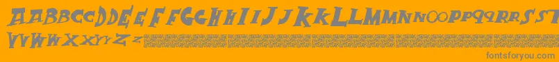 Crackking Font – Gray Fonts on Orange Background