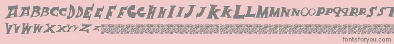Crackking-Schriftart – Graue Schriften auf rosa Hintergrund