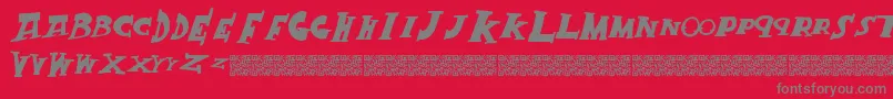 Шрифт Crackking – серые шрифты на красном фоне