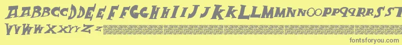 Weitere Informationen zur Crackking-Schriftart Crackking-Schriftart – Graue Schriften auf gelbem Hintergrund
