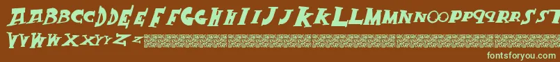 Crackking Font – Green Fonts on Brown Background