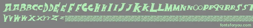 Crackking Font – Green Fonts on Gray Background