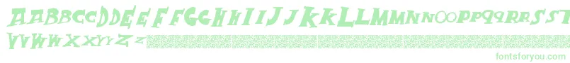 Crackking-Schriftart – Grüne Schriften auf weißem Hintergrund