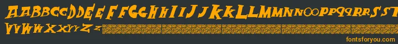 Шрифт Crackking – оранжевые шрифты на чёрном фоне