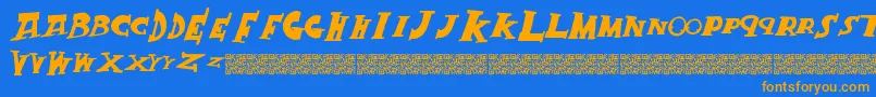 Crackking Font – Orange Fonts on Blue Background