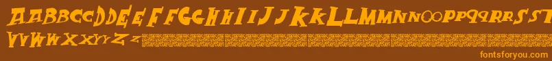 Crackking Font – Orange Fonts on Brown Background