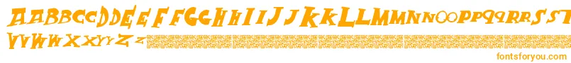 Crackking Font – Orange Fonts on White Background