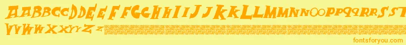 Crackking Font – Orange Fonts on Yellow Background