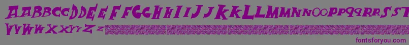 Crackking Font – Purple Fonts on Gray Background