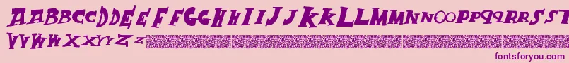 Crackking Font – Purple Fonts on Pink Background