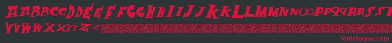 Crackking Font – Red Fonts on Black Background