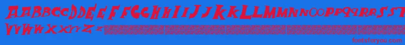 Crackking Font – Red Fonts on Blue Background