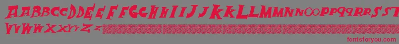 Crackking Font – Red Fonts on Gray Background