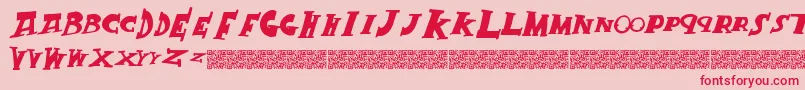 Шрифт Crackking – красные шрифты на розовом фоне
