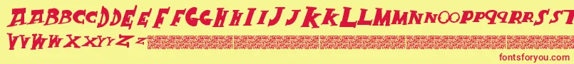 Шрифт Crackking – красные шрифты на жёлтом фоне