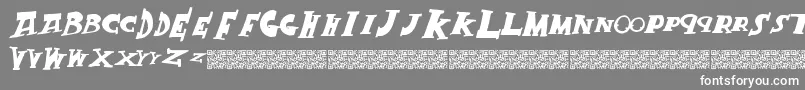 Crackking-Schriftart – Weiße Schriften auf grauem Hintergrund