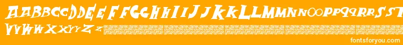 Crackking Font – White Fonts on Orange Background