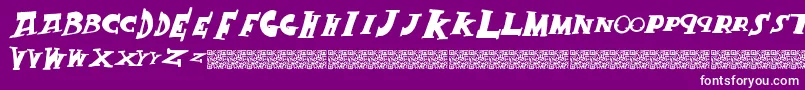 Crackking-Schriftart – Weiße Schriften auf violettem Hintergrund