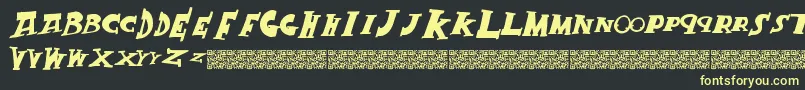 Crackking-Schriftart – Gelbe Schriften auf schwarzem Hintergrund