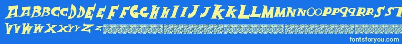 Crackking Font – Yellow Fonts on Blue Background