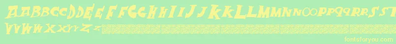 Crackking Font – Yellow Fonts on Green Background