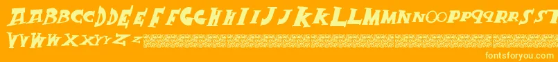 Crackking Font – Yellow Fonts on Orange Background