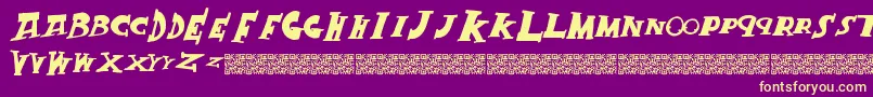 Шрифт Crackking – жёлтые шрифты на фиолетовом фоне