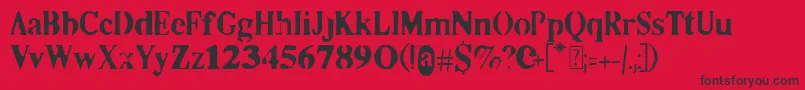フォントCo2 – 赤い背景に黒い文字