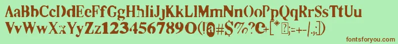 Co2 Font – Brown Fonts on Green Background
