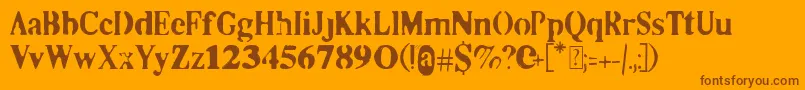 Co2 Font – Brown Fonts on Orange Background