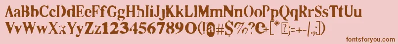 Co2 Font – Brown Fonts on Pink Background