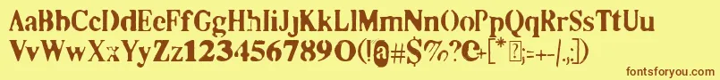 Co2 Font – Brown Fonts on Yellow Background