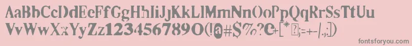 Co2 Font – Gray Fonts on Pink Background